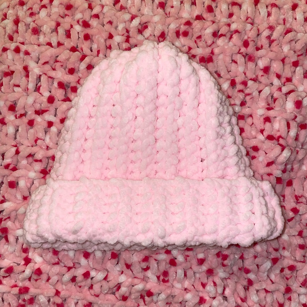 Pink crochet hat